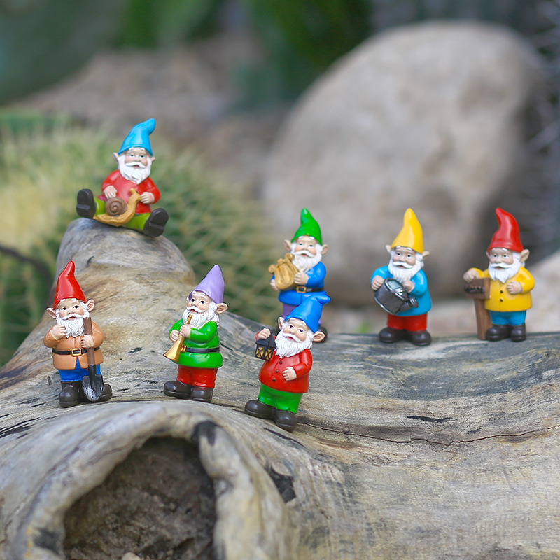 7Pcs/Set Miniature Funny Gnome – Bonsai Garden Gift recenzja i cena