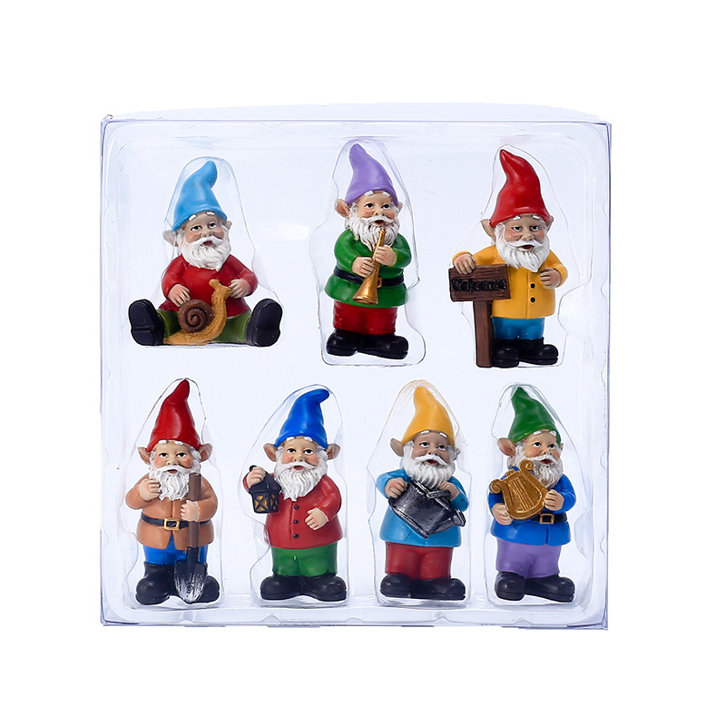 7Pcs/Set Miniature Funny Gnome – Bonsai Garden Gift recenzja i cena