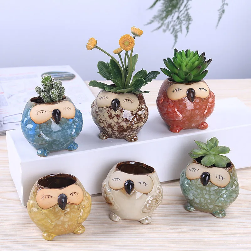 Mini Ceramiczna Sowa Doniczka  – Bonsai Garden Gift recenzja i cena
